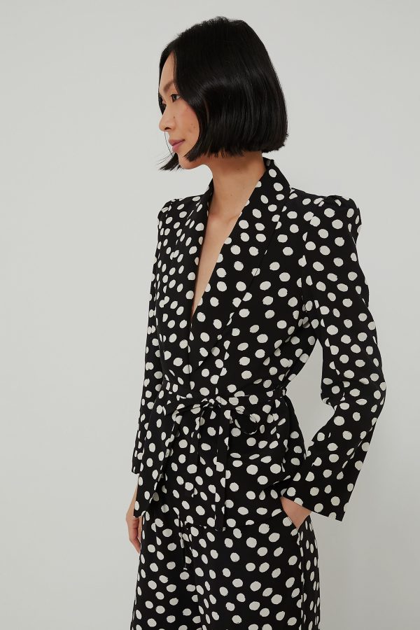 Painterly Dots Black Paris Jacket Discount