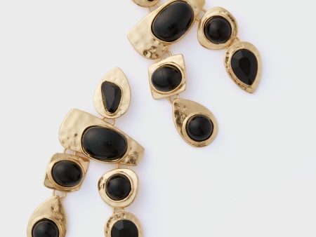 Black Multi Stone Earrings For Cheap