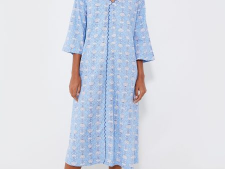 Cornflower Blue Cote D Azur Caftan For Cheap