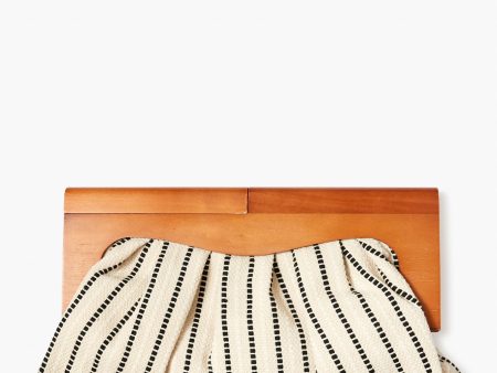 Black and White Stripe Calypso Clutch on Sale