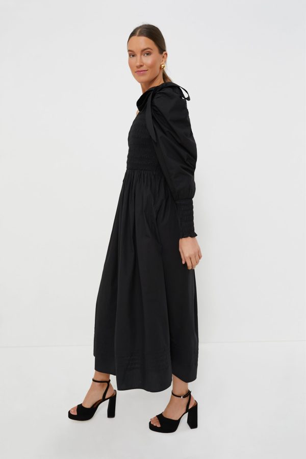 Black Leonie Midi Dress For Discount