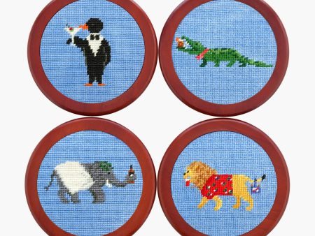 Party Animals Needlepoint Coaster Set Online