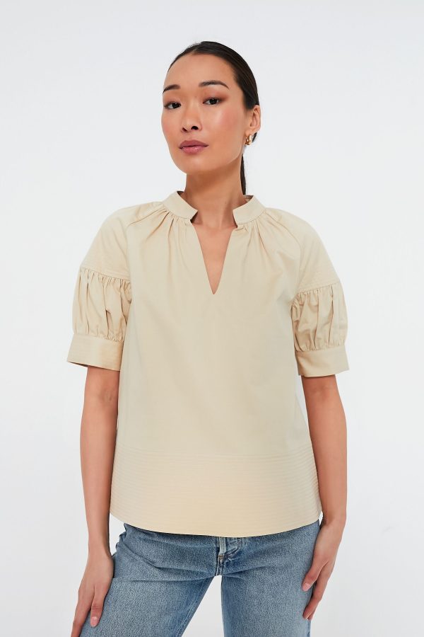 Tan Ruthie Blouse Online Hot Sale