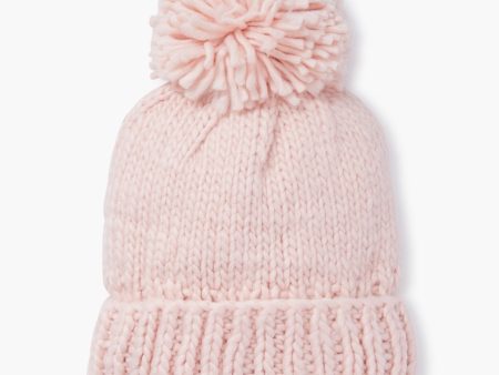 Blush Hand Knitted Basic Pom Hat Supply