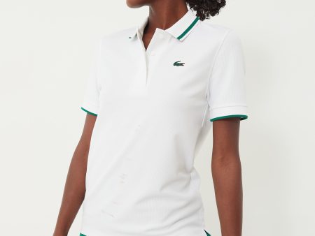 Blanc Performance Pique Polo For Cheap