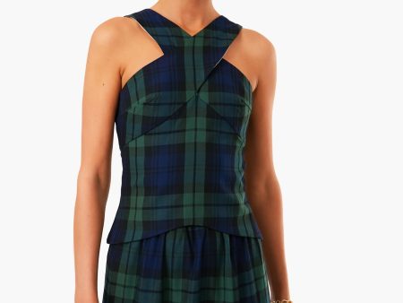 Tartan Crossover Tribute Top For Cheap