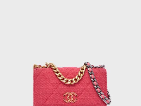 CHANEL Red Chanel 19 Wallet On Chain Online Sale