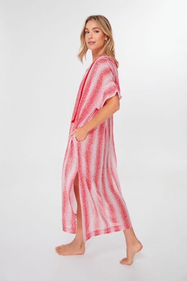 Speckled Pink Coral Easy Hooded Coverup For Discount