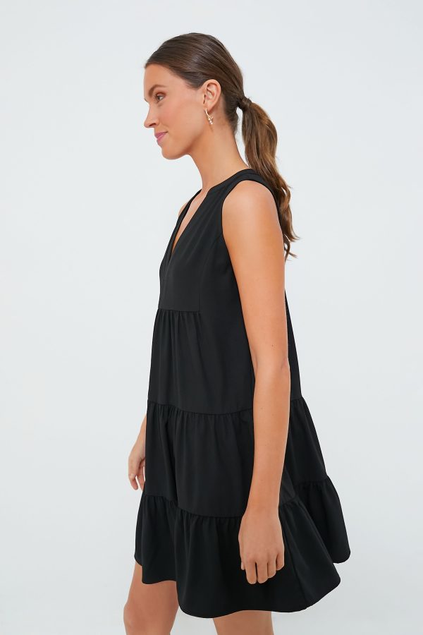 Black Crepe Sleeveless Kenzo Dress Sale