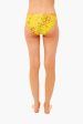 Yellow Blossom Printed Bikini Bottom For Discount