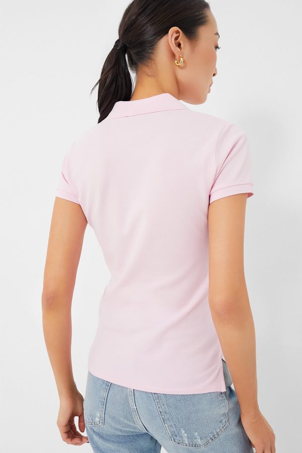 Sunkissed Pink Julie Slim Polo Cheap