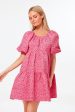 Textured Fuchsia Belinda Mini Dress Sale