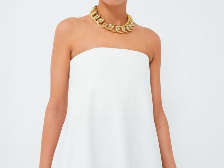 Strapless Ivory Crepe Marin Top Online Hot Sale