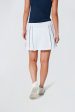 White Piped 15 Inch Lydia Tennis Skirt For Sale