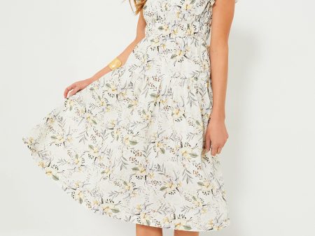 Sage Multi Mindy Midi Dress on Sale