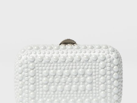 White Ari Hotfix Clutch Online Hot Sale