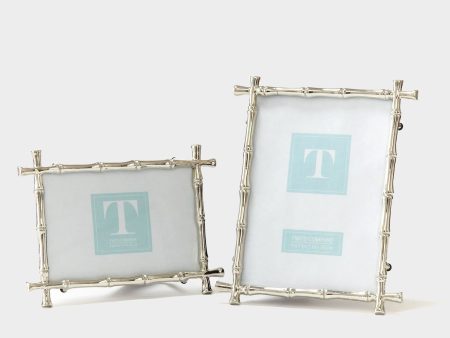 4x6 Bamboo Silver Frame Online now