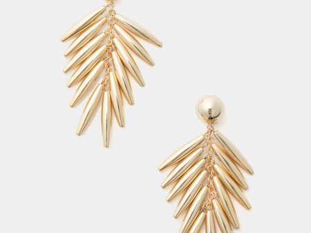 Shiny Brass Sunella Earring For Sale