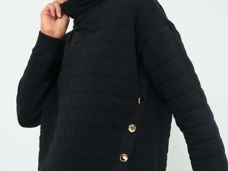 Black Quilted Wright Funnel Neck Online