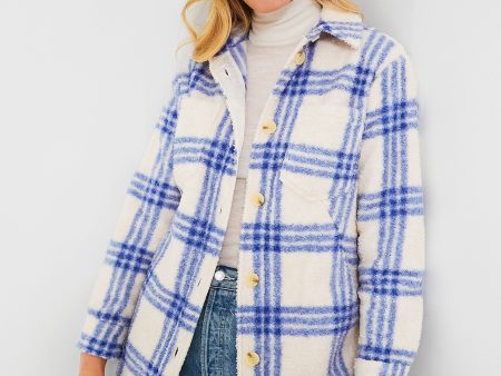 Mazarine Blue Bailey Long Shirt Jacket Online Sale