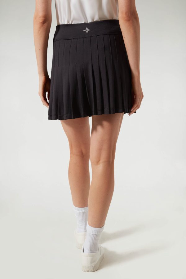 Black and White 15 Inch Williams Tennis Skirt Cheap