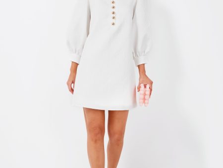 White Jacquard Samantha Mini Dress Sale