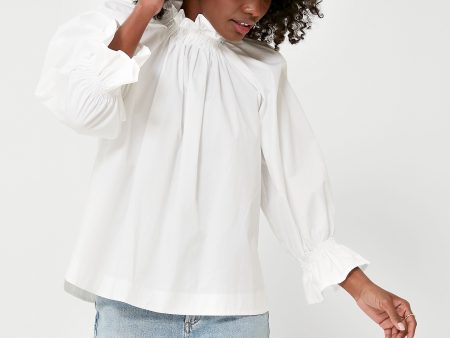 White Franka Long Sleeve Top Sale