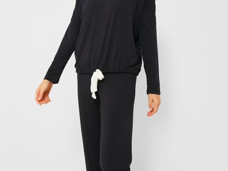 Black Gisele Slouchy PJ Set Cheap