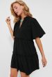 Black Crepe Crawford Dress Discount