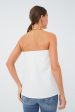 Strapless Ivory Crepe Marin Top Online Hot Sale