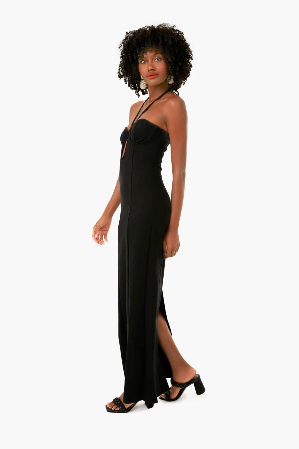 Black Bardot Maxi Dress Hot on Sale