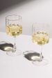 Clear Wave Wine Glasses (Set of 2) For Cheap