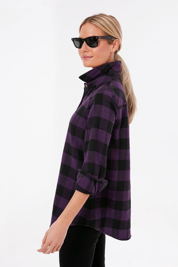 Aubergine Check Parker Shacket Sale