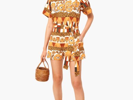 Rombus Flowers Tilly Romper Online Sale