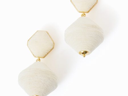 Cream Geo Lantern Earrings Discount