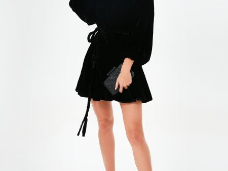 Black Velvet Ella Dress Discount