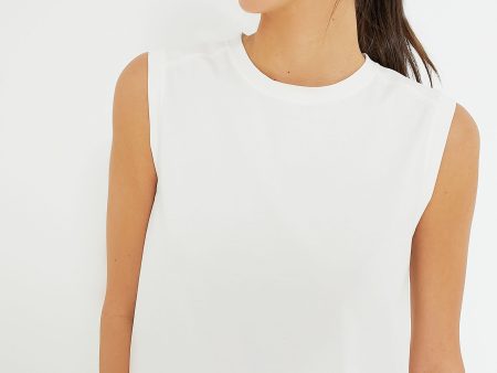 White Cotton Sasha Tank Online Sale