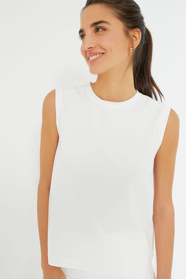 White Cotton Sasha Tank Online Sale