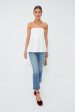 Strapless Ivory Crepe Marin Top Online Hot Sale