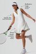 White and French Quarter Zip Emma Tennis Dress Supply