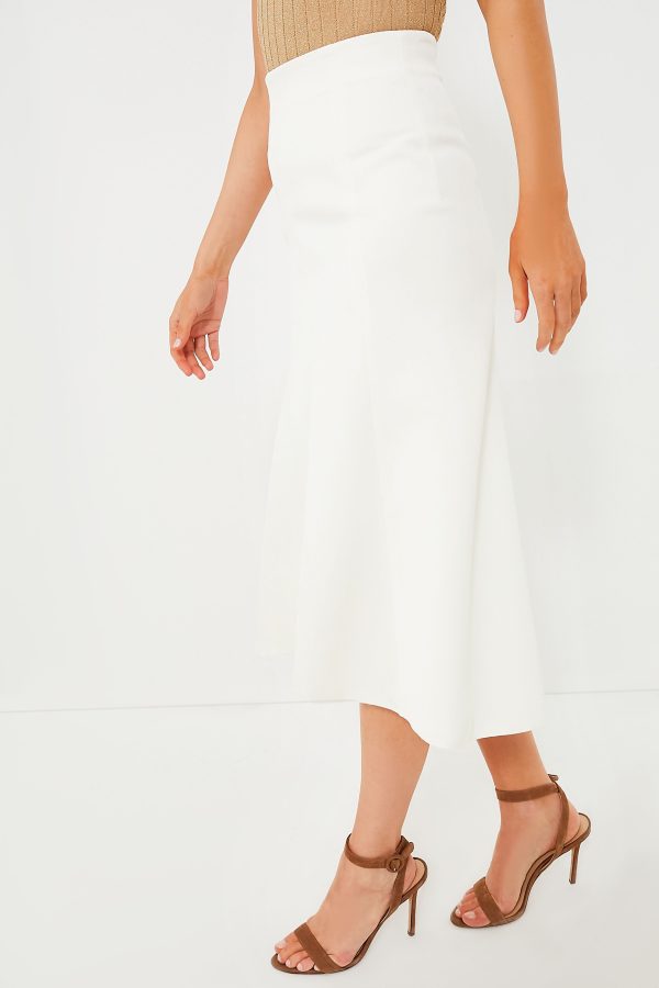 Wool White Arona Skirt Hot on Sale