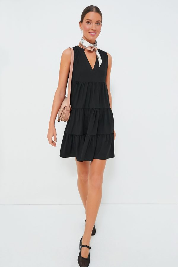 Black Crepe Sleeveless Kenzo Dress Sale