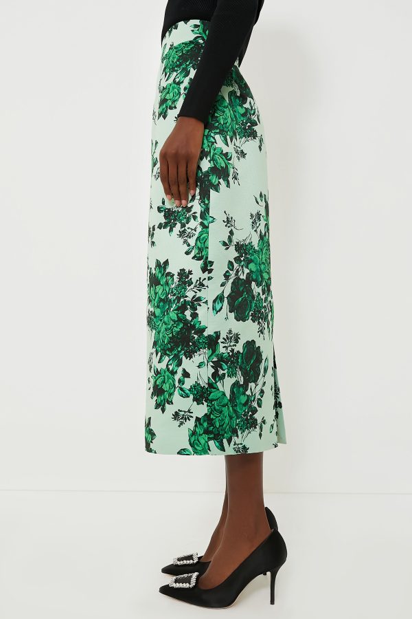 Green Festive Bouquet Lorinda Skirt Fashion