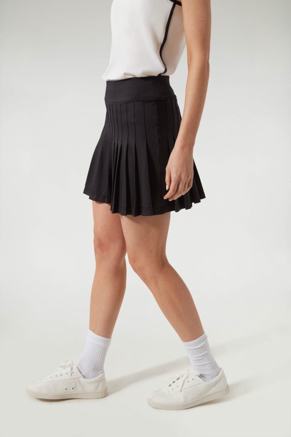 Black and White 15 Inch Williams Tennis Skirt Cheap