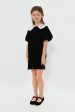 Black Eliana Embroidery Puff Sleeve Dress Online