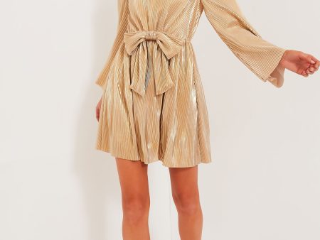 Bell-Sleeved Goldie Mini Dress Hot on Sale