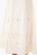 White Kiara Embroidered Button-Down Skirt Online