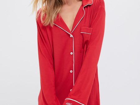 Haute Red Gisele Sleepshirt For Cheap