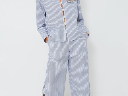 Blue Bree Binding Sleepwear Set on Sale