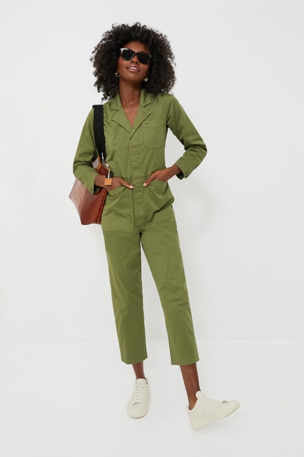 Army Green Standard Jumpsuit Hot on Sale